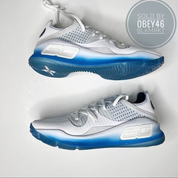 Rare 2017 Under Armour Curry 4 Low PE White Blue SAMPLE - Picture 5 of 9